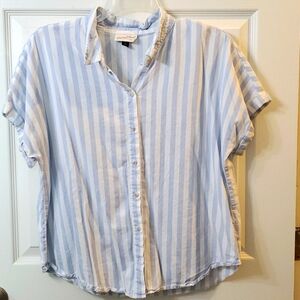 Universal Thread short sleeve Button Down striped  shirt XXL